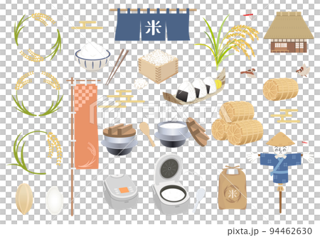 お米　新米　イラストセット 94462630