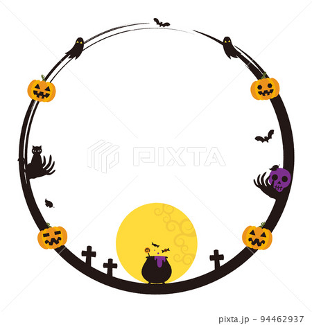 ハロウィンフレーム2022文字なしベク ハロウィンフレーム2022文字なしベク 94462937