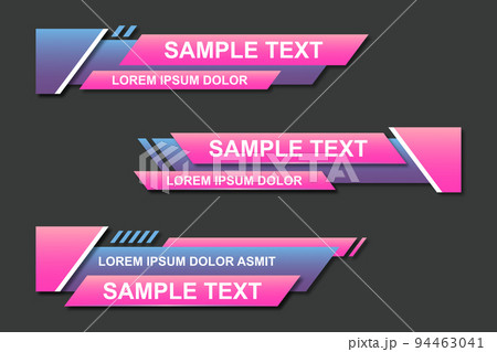 Modern stylish lower third banner template design. Graphic set of Broadcast News Lower Thirds Banner for Television Modern stylish lower third banner template design. Graphic set of Broadcast News Lower Thirds Banner for Television 94463041