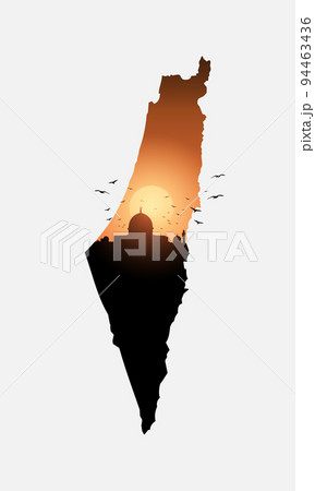 Silhouette map country Palestine. Vector illustration Silhouette map country Palestine. Vector illustration 94463436