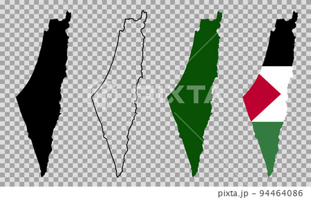 Set vector map flag of palestine isolated on white background Set vector map flag of palestine isolated on white background 94464086
