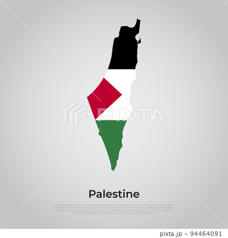 Vector map flag of palestine isolated on white background Vector map flag of palestine isolated on white background 94464091