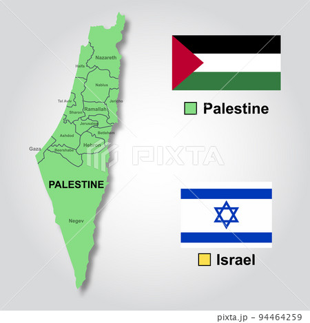 Vector map of palestine isolated on white background Vector map of palestine isolated on white background 94464259