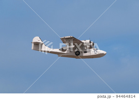米陸軍航空隊OA-10カタリナ飛行艇着水準備 米陸軍航空隊OA-10カタリナ飛行艇着水準備 94464814