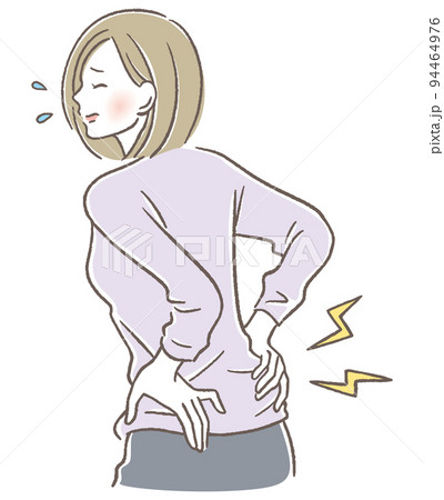 腰が痛い女性 腰が痛い女性 94464976