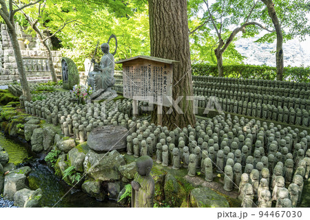 【神奈川県】緑に包まれた長谷寺に並ぶたくさんの地蔵 【神奈川県】緑に包まれた長谷寺に並ぶたくさんの地蔵 94467030