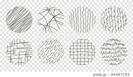 Set of round Abstract Patterns. Hand drawn doodle shapes. Spots, Curves, Lines. Vector illustration. Social media Icons templates Set of round Abstract Patterns. Hand drawn doodle shapes. Spots, Curves, Lines. Vector illustration. Social media Icons templates 94467293
