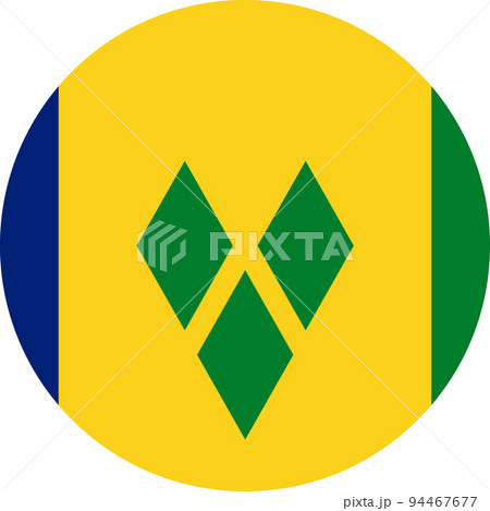 世界の国旗、セントビンセント・グレナディーンのイラスト素材 [94467677] PIXTA