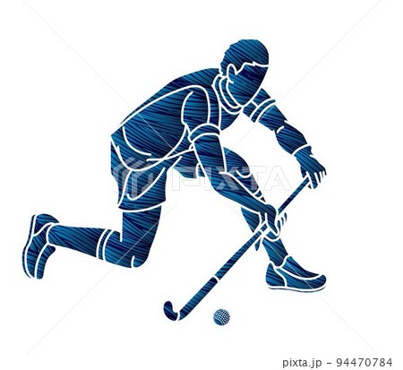 Field Hockey Sport Male Player Action Cartoon Graphic Vector Field Hockey Sport Male Player Action Cartoon Graphic Vector 94470784