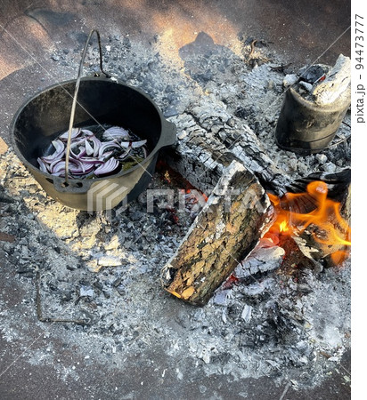 wild picking food from nature on a plate 94473777