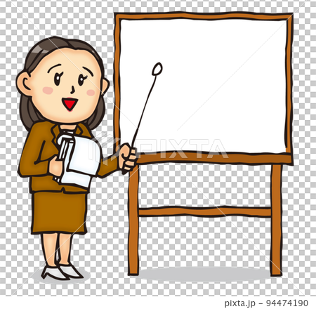 Female employee presentation Female employee presentation 94474190