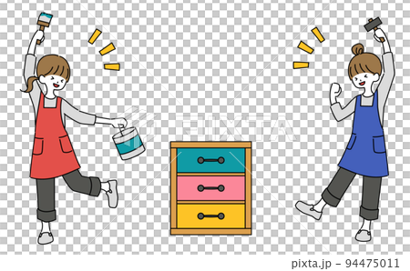 DIYをする女性 94475011