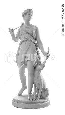 Ancient statue. Diana sculpture of Giovanni Benzoni in the State Hermitage Museum. Masterpiece isolated photo with clipping path 94476230