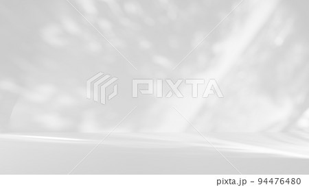 3D render.White background with sunlight and tree shadow. product presentation. 94476480