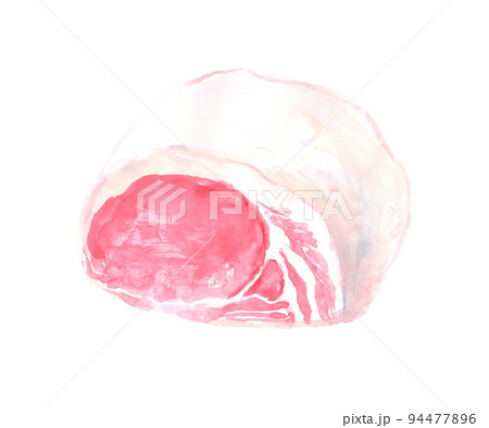 水彩で描いた豚ロース肉のイラスト 94477896
