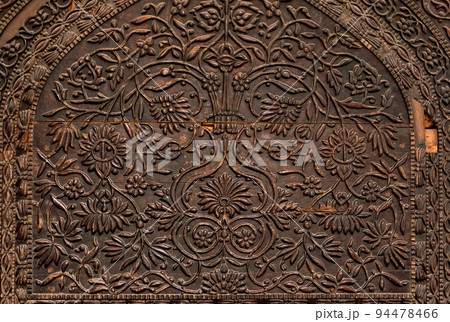Old Traditional Decorative Islamic Art Engraved on Wood pattern 94478466