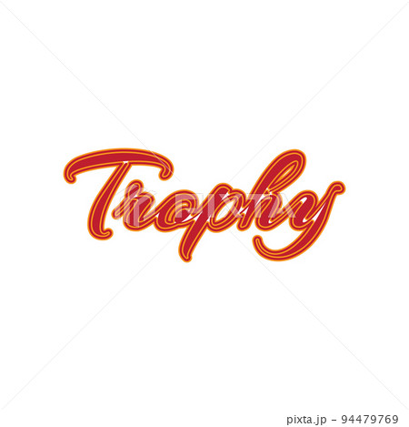 Trophy lettering title design for t-shirt 94479769
