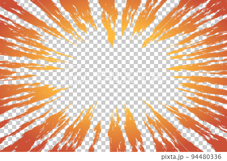 Hand-drawn style concentrated lines with a flame-like image Background material Hand-drawn style concentrated lines with a flame-like image Background material 94480336