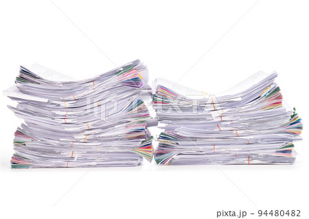 Stack of Documents isolated on white background Stack of Documents isolated on white background 94480482