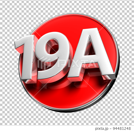 19A red circle. - Stock Illustration [94481248] - PIXTA