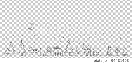 Snowy winter town and Santa Claus background material Snowy winter town and Santa Claus background material 94481498