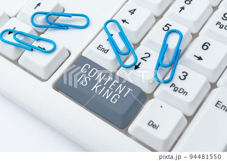 Conceptual display Content Is KingContent is the heart of today's marketing strategies. Business approach Content is the heart of todays marketing strategies Conceptual display Content Is KingContent is the heart of today's marketing strategies. Business approach Content is the heart of todays marketing strategies 94481550