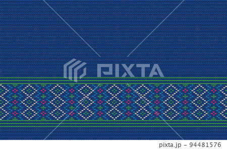 Cross stitch ethnic pattern, Vector Knitted Navajo background, Embroidery motif tribal style, Cross stitch ethnic pattern, Vector Knitted Navajo background, Embroidery motif tribal style, 94481576