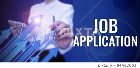 Text caption presenting Job ApplicationThe standard business document serves a number of purposes. Concept meaning The standard business document serves a number of purposes 94482003