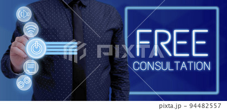 Sign displaying Free ConsultationGiving medical and legal discussions without pay. Business showcase Giving medical and legal discussions without pay Sign displaying Free ConsultationGiving medical and legal discussions without pay. Business showcase Giving medical and legal discussions without pay 94482557