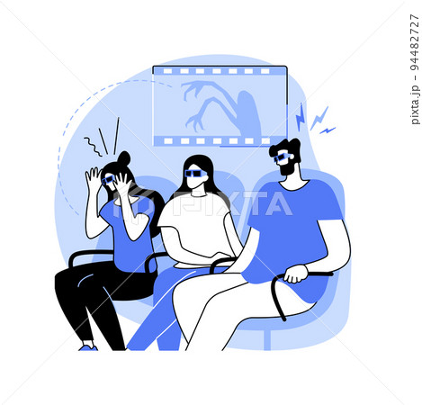 Going to the cinema isolated cartoon vector illustrations. Going to the cinema isolated cartoon vector illustrations. 94482727