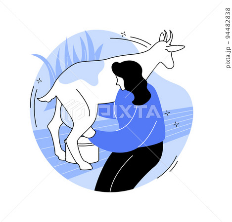 Organic goat milk isolated cartoon vector illustrations. Organic goat milk isolated cartoon vector illustrations. 94482838