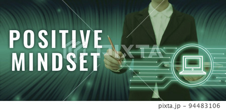Conceptual caption Positive Mindsetmental and emotional attitude that focuses on bright side. Concept meaning mental and emotional attitude that focuses on bright side 94483106