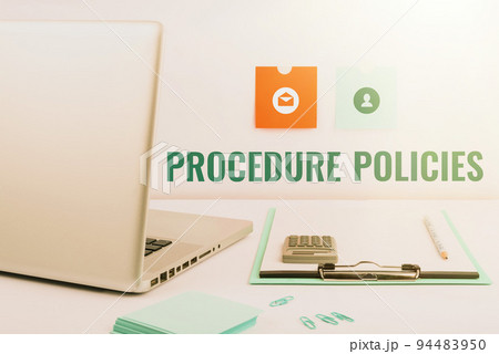 Conceptual display Procedure PoliciesSteps to Guiding Principles Rules and Regulations. Conceptual photo Steps to Guiding Principles Rules and Regulations 94483950