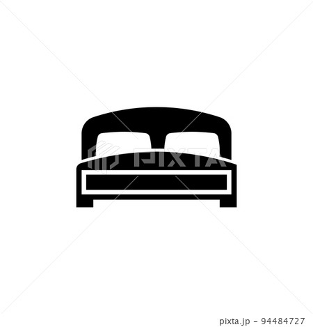 Double Bed with Two Pillows, Bedding. Flat Vector Icon illustration. Simple black symbol on white background. Double Bed with Two Pillows, Bedding sign design template for web and mobile UI element. Double Bed with Two Pillows, Bedding. Flat Vector Icon illustration. Simple black symbol on white background. Double Bed with Two Pillows, Bedding sign design template for web and mobile UI element. 94484727