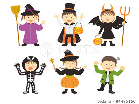 ハロウィン_仮装_子ども_イラスト_セット 94485166