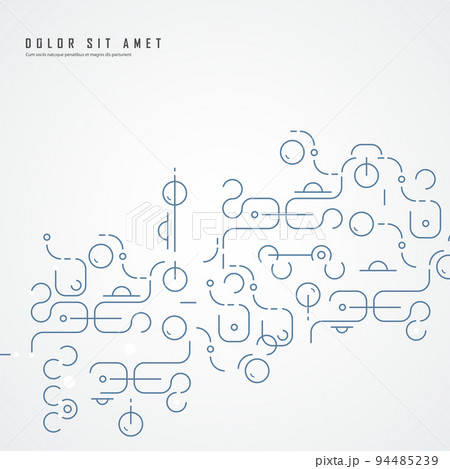 Circles and lines genetic, science, chemical carcass. Vector connection pattern. Social network design. Concept with rounded lines and dots Circles and lines genetic, science, chemical carcass. Vector connection pattern. Social network design. Concept with rounded lines and dots 94485239
