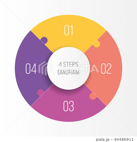 4 steps process modern infographic diagram 94486911