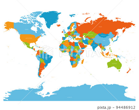 High detailed political map of World 94486912
