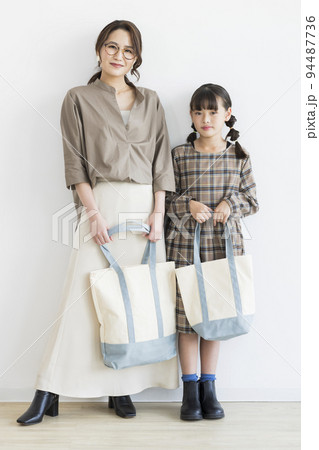 親子 女の子 母親 エコバッグ 親子 女の子 母親 エコバッグ 94487736