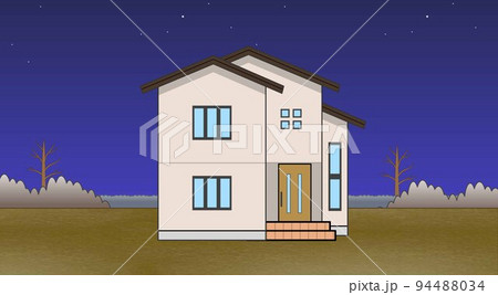 おしゃれな一軒家と空模様 おしゃれな一軒家と空模様 94488034
