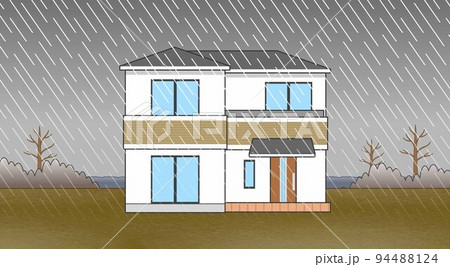 建売住宅と空の天気 94488124