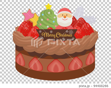 Chocolate Christmas cake 94488266