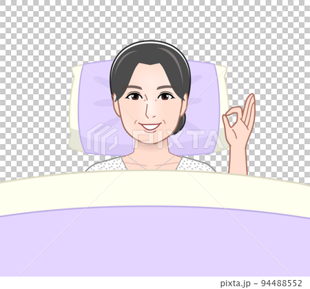 布団に入った女性 布団に入った女性 94488552