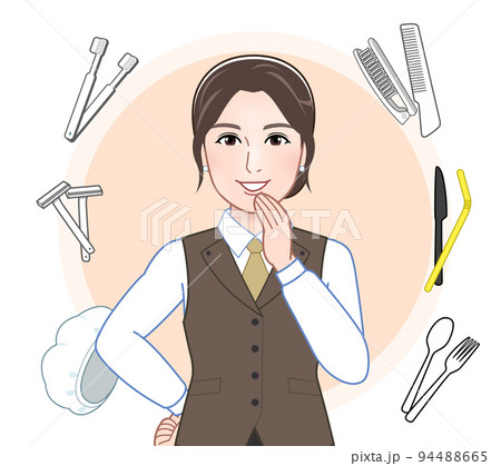 アメニティと女性 94488665