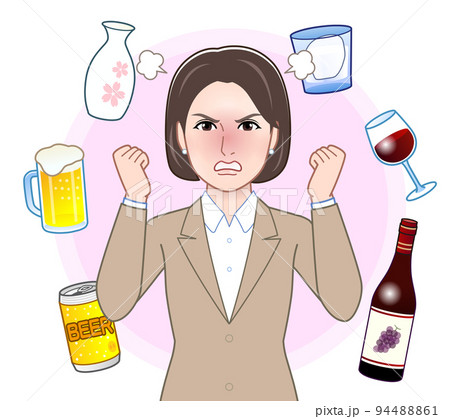お酒と若い女性 94488861