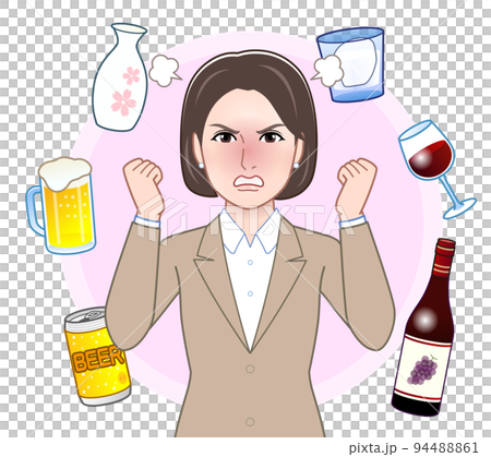 お酒と若い女性 94488861