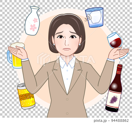 お酒と若い女性 94488862