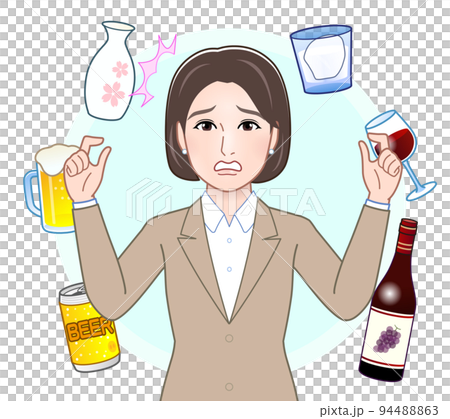 お酒と若い女性 94488863