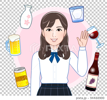 alcohol and young woman 94488900