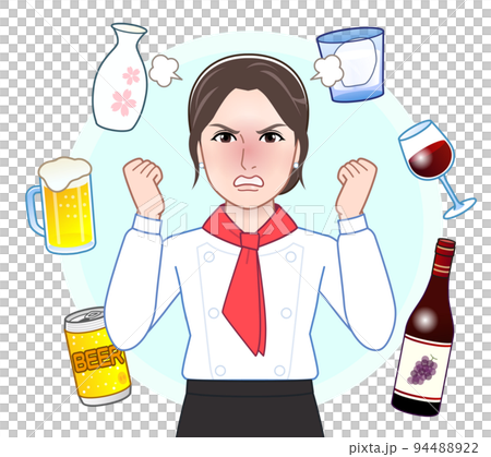 お酒と若い女性 94488922